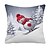 cheap Throw Pillows &amp; Covers-Set of 1 Decorative Throw Pillow Covers Set of 1 Christmas Pillow Cover Cotton Faux Linen Snowman Print Sofa Pillow Case Cushion Cover Pillowcases 18x18 Inches