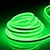 olcso LED sávos fények-5 m 16,4 láb neon led szalag fény rugalmas kötél fény vízálló meleg fehér piros sárga kék zöld barkács szabadtéri party háttérvilágítás dekor dc 12v