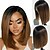 cheap Synthetic Lace Wigs-Synthetic Lace Front Wig Ombre Straight Bob Side Part Lace Front Wig Blonde Short Black / Strawberry Blonde Synthetic Hair Women&#039;s Heat Resistant Women Dark Roots Blonde