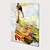 olcso Absztrakt festmények-Hang festett olajfestmény Kézzel festett - Absztrakt Emberek Modern Anélkül, belső keret