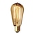 お買い得  白熱電球-1ピースエジソン電球ST58 40Wヴィンテージアンティークタングステンフィラメント白熱電球E26 / E27ベース電球用装飾ペンダント照明220Vアンバーガラス