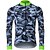 cheap Women&#039;s Cycling Clothing-Camo Men&#039;s Long Sleeve Cycling Jersey - Camouflage Bike Pants Jersey Top UV Resistant Quick Dry Breathable Sports Winter Fleece 100% Polyester Mountain Bike MTB Road Bike Cycling Clothing Apparel