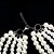 お買い得  ネックレス-Women&#039;s Layered Necklace Pearl Strands Long Ladies Asian Bridal Multi Layer Pearl Red White Light gray Black Necklace Jewelry 1pc For Party Wedding Special Occasion Birthday Gift / Pearl Necklace