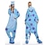 preiswerte Kigurumi Pyjamas-Erwachsene Kigurumi-Pyjamas Blaues Monster Tier Patchwork Pyjamas-Einteiler Polar-Fleece Cosplay Für Herren und Damen Weihnachten Tiernachtwäsche Karikatur Fest / Feiertage Kostüme