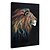 cheap Animal Paintings-Oil Painting Hand Painted Vertical Animals Pop Art Modern Rolled Canvas (No Frame)
