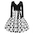 cheap Historical &amp; Vintage Costumes-50s Vintage Dress Long Sleeveless Polka Dots A-Line Dress with Bandana Earings Scarf Women&#039;s 1950s Rockbility Retro Vintage Costume Carnival Dailywear Vacation