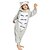 baratos Pijamas Kigurumi-Crianças Pijamas Kigurumi Gato Totoro Animal Pijamas Macacão Flanela Tosão Cinzento Cosplay Para Meninos e meninas Pijamas Animais desenho animado Festival / Celebração Fantasias