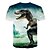 abordables Hauts-Garçon T-shirt Manche Courte T-shirt Animal Dinosaure 3D effet Actif Vêtement de rue Frais Polyester Ecole Extérieur Enfants Bébé 3-12 ans Graphique imprimé en 3D Chemise