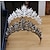 cheap Costumes Jewelry-Tiaras Wreaths Crown Masquerade Retro Vintage Gothic Alloy For Black Swan Cosplay Halloween Carnival Women&#039;s Ladies Girls&#039; Costume Jewelry Fashion Jewelry / Crystal / White / Mini / C Shape