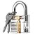 cheap Tool Sets-Transparent Practice Padlock with 12pcs Unlocking Lock Picks Set Key Extractor Tools