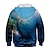 cheap Boy's 3D Animals-Kids Toddler Boys' Hoodie &amp; Sweatshirt Long Sleeve Dinosaur Fantastic Beasts 3D Print Color Block Animal White Blue Yellow Children Tops Active Streetwear Children's Day 2-12 Years
