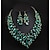 cheap Jewelry Sets-Bridal Jewelry Sets 1 set Crystal Rhinestone Alloy 1 Necklace Earrings Women&#039;s Statement Colorful Cute Fancy Pear irregular Jewelry Set For Party Wedding