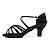 olcso Latin cipők-Női Latin cipő Salsa Cipő Edzés Teljesítmény Gyakorlat Szatén Alap Magassarkúk Csat Egyszínű Kubai sarok Fém csat Sötétbarna Fehér Fekete