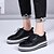 halpa Naisten oxford-kengät-Naisten Oxford-kengät Päivittäin Toimisto &amp; ura Yhtenäinen Creepers Pyöreä kärkinen Vapaa-aika minimalismi Kävely Nahka Nauhat Musta