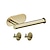 abordables Sets de accesorios de Baño-sujetador de papel de baño&amp;amp; 2 juegos de ganchos de pared accesorios de baño de acero inoxidable autoadhesivos para montaje en pared (negro/dorado/plateado)