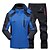 cheap Men&#039;s Tracksuit &amp; Hoodie-Men&#039;s Hiking Jacket with Pants Winter Outdoor Thermal Warm Waterproof Windproof Quick Dry Jacket Pants Trousers Clothing Suit Full Zip Skiing Camping Hunting Green / Black Red+Black / 2pcs