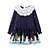 cheap Animal Printed Dresses-Kids Girls&#039; Polka Dot Christmas Dress Navy Blue