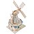 お買い得  ウッドパズル-RUOTAI ３Ｄパズル ウッド模型 風車 ソーラー駆動 DIY 木製 1 pcs 子供用 成人 男の子 女の子 おもちゃ ギフト