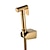 cheap Bidet Faucets-Ti-PVD Gold Handheld Bidet Sprayer with ABS Base and 1.5m Hose