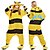 cheap Kigurumi Pajamas-Adults&#039; Kigurumi Pajamas Bee Animal Onesie Pajamas Polar Fleece Yellow Cosplay For Men and Women Animal Sleepwear Cartoon Festival / Holiday Costumes / Leotard / Onesie / Leotard / Onesie