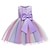 cheap Dresses-Kids Little Girls&#039; Dress Rainbow Floral Patchwork Tulle Dress Party Wedding Pleated Bow Purple Pink Yellow Satin Knee-length Sleeveless Sweet Dresses Regular Fit