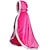 cheap Movie &amp; TV Theme Costumes-Princess Fairytale Elsa Cloak Girls&#039; Movie Cosplay A-Line Slip Purple Yellow Fuchsia Dress Shawl Christmas Masquerade World Book Day Costumes