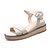 cheap Women&#039;s Sandals-Women&#039;s Sandals Wedge Sandals Flat Sandals Wedge Heel Round Toe Casual Dress Office &amp; Career Buckle Fleece Summer Black / Yellow / Pink