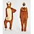 baratos Fantasias de macacão-Adulto Retalhos Fantasia de macacão Fantasia de Carnaval Leão Pijamas Macacão Pijama Kigurumi Para Homens e Mulheres Carnaval desenho animado