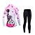 cheap Cycling Jersey &amp; Shorts / Pants Sets-21Grams® Women&#039;s Long Sleeve Cycling Jersey with Tights Mountain Bike MTB Road Bike Cycling Green Rosy Pink Graphic Butterfly Floral Botanical Bike UV Resistant Anatomic Design Quick Dry Moisture