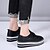 halpa Naisten oxford-kengät-Naisten Oxford-kengät Päivittäin Toimisto &amp; ura Yhtenäinen Creepers Pyöreä kärkinen Vapaa-aika minimalismi Kävely Nahka Nauhat Musta