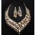 cheap Jewelry Sets-Bridal Jewelry Sets 1 set Crystal Rhinestone Alloy 1 Necklace Earrings Women&#039;s Statement Colorful Cute Fancy Pear irregular Jewelry Set For Party Wedding