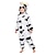 cheap Kigurumi Pajamas-Kid&#039;s Milk Cow Kigurumi Pajamas Onesie Pajamas Flannel Toison Black / White Cosplay For Animal Sleepwear Cartoon Halloween Festival / Holiday