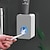 abordables organizador de baño-dispensador de pasta de dientes soporte de cepillo de dientes montado en la pared accesorio de baño material plástico 1pc