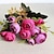 baratos Flor artificial-flor artificial moderna e contemporânea flor de mesa 1 buquê 26*26 cm/10*10“, flores falsas para arco de casamento parede de jardim festa em casa arranjo de escritório de hotel decoração