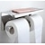 cheap Toilet Paper Holders-Double Toilet Paper Holder New Design Modern Stainless Steel and Iron with Mobile Phone Storage Shelf Wall Mounted Silvery 1pc