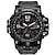 preiswerte Digitaluhr-Smael Herren-Digitaluhr, Militär-Sport-Armbanduhr, analoge, leuchtende Stoppuhr, Wecker, LED-Hintergrundbeleuchtung, Silikonarmband