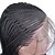 cheap Synthetic Lace Wigs-Synthetic Lace Front Wig Box Braids Braid Lace Front Wig Long Natural Black #1B Synthetic Hair 24-26 inch Women&#039;s Adjustable Heat Resistant Party Black