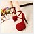 cheap Women&#039;s Heels-Women&#039;s Heels Daily Solid Colored Summer Buckle Lace-up Heel Round Toe Classic Walking Suede Ankle Strap Black Red Blue