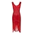 cheap Dance Costumes-Dance Costumes Dress Tassel Crystals / Rhinestones Paillette Women&#039;s Performance Polyester