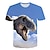 abordables t-shirts 3d pour garçon-T-shirt Tee-shirts Garçon Enfants Bébé Manches Courtes Dinosaure Créatures Fantastiques Graphique 3D Animal Col ras du cou Imprimé Bleu Enfants Hauts Actif Frais 2-12 ans