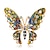 cheap Pins and Brooches-Women&#039;s Brooches Ladies Fashion Color Crystal Brooch Jewelry Butterfly Red Blue For Party Wedding Casual Daily