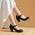 cheap Women&#039;s Heels-Women&#039;s Heels Daily Party &amp; Evening Solid Colored Ribbon Tie Chunky Heel Round Toe Casual Sweet Walking Patent Leather Magic Tape Black White Pink