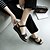 billige Sandaler til kvinder-Dame Sandaler Wedge-sandaler Flade sandaler Kile Hæl Rund Tå Afslappet Formelt Office &amp; Karriere Spænde Fleece Sommer Sort / Gul / Lys pink