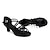 abordables Zapatos de baile latino-Mujer Zapatos de Baile Latino Zapatos de Salsa Entrenamiento Rendimiento Satén Básico Tacones Alto Hebilla Un Color Tacón Cubano Hebilla Morrón Oscuro Blanco Negro