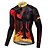 cheap Cycling Jerseys-21Grams® Men&#039;s Cycling Jersey Long Sleeve Mountain Bike MTB Road Bike Cycling Winter Graphic Germany Russia Jersey Shirt Black Red Lycra UV Resistant Breathable Quick Dry Sports Clothing Apparel