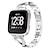 billiga Watch Band för Övrigt-1 pcs Smart Watch-band för Fitbit Versa 2 / Versa / Versa Lite Rostfritt stål Smart klocka Rem Bling Diamond Smyckesarmband Ersättning Armband