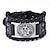 preiswerte Armbänder-Wikinger Leder Manschette Armband - Leben Baum Wolf Armband Vintage nordischen skandinavischen Talisman Armband für keltischen Heiden (2577 Silber)