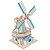 お買い得  ウッドパズル-RUOTAI ３Ｄパズル ウッド模型 風車 ソーラー駆動 DIY 木製 1 pcs 子供用 成人 男の子 女の子 おもちゃ ギフト