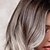cheap Synthetic Trendy Wigs-Synthetic Wig Body Wave Asymmetrical Machine Made Wig Long Grey Synthetic Hair 25 inch Women&#039;s Color Gradient Best Quality curling Gray / Daily Wear