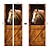 levne Samolepky na dveře-3D samolepky na dveře koně stájová výzdoba kutilské domácí dekorace skříň plakát samolepky na dveře do ložnice obývací pokoj 77*200cm